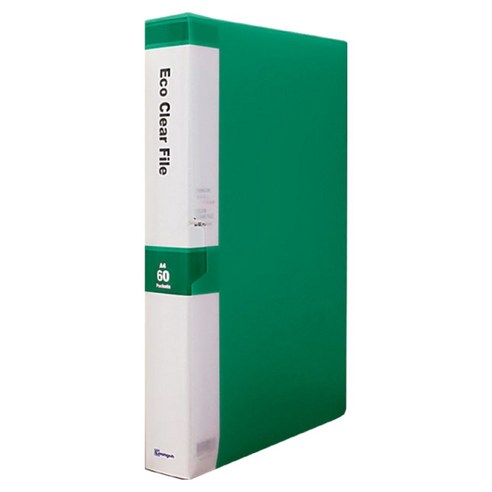 영오 클리어파일 케이스형 60p, 녹색, 1개