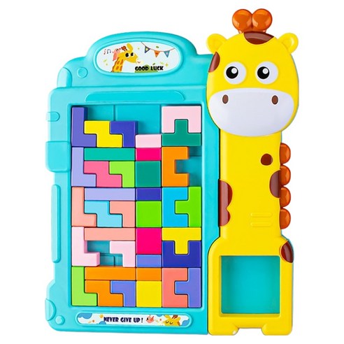 토이토 테트리스 블록 쌓기 퍼즐 기린, 기린 블루, 1개, 블루, 40피스