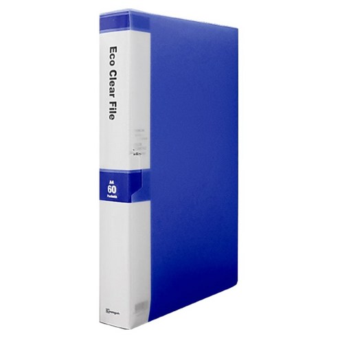 영오 클리어파일 케이스형 60p, 청색, 1개