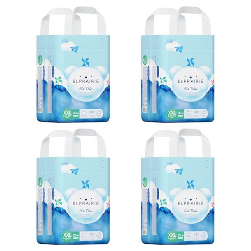엘프레리 에어씬 팬티형 기저귀, 80매, 점보형(2XL)