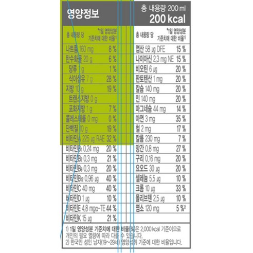 그린비아 당케어 곡물맛 200ml, 18개 이미지 2