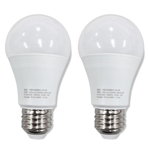 오스람 OM LED 벌브 전구 10.5W, 주백색, 2개