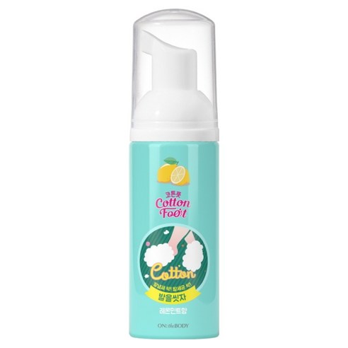 온더바디 코튼풋 발을 씻자 여행용 미니 풋샴푸 레몬민트향, 50ml, 1개입, 1개