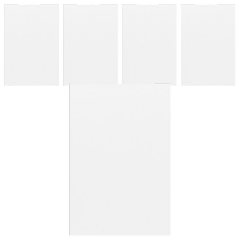 디제이폼보드 우드락 하얀색 610 x 910 mm, 5mm, 5개