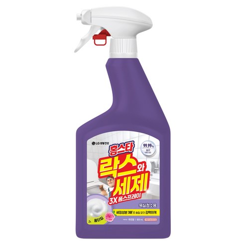 홈스타 락스와세제 3X 폼스프레이 후로랄 욕실청소용, 900ml, 1개