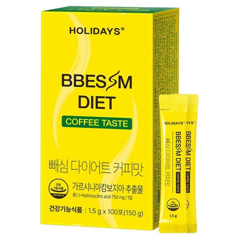 홀리데이즈 대용량 빼심 다이어트 커피맛 100p, 150g, 1개