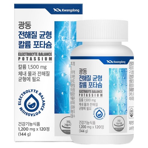 광동제약 전해질 균형 칼륨 포타슘 144g, 1개, 120정