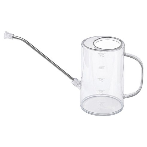 에버하우스 롱노즐 투명 플라스틱 화분 물조리개 1.5L FREE, 클리어, 1개