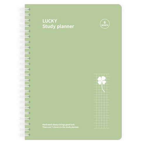 7321디자인 행운의 스터디플래너 6MONTH, 라이트그린, 1개