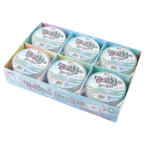 마이토이즈 젤리통통 클리어 슬라임 2탄 200g, 6개, 투명