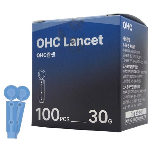 오상헬스케어 OHC 멸균 채혈 수동 란셋 30G, 1개, 100개입