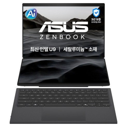 에이수스 2026 젠북 듀오 14 코어UltraX7 울트라 프로세서 시리즈3, 모허그레이, UX8407AA-SN430W, 1TB, 32GB, WIN11 Home