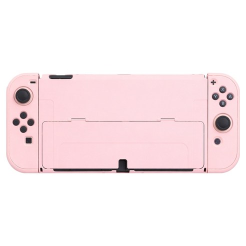 스페이스쉴드 닌텐도 스위치 OLED 호환 스탠다드 솔리드 분리형 PC 하드 케이스, 핑크, 1개