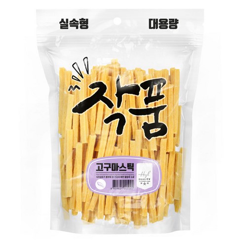 투투펫 작품 강아지 대용량 육포 간식, 1kg, 1개, 고구마스틱