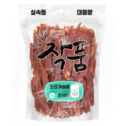 투투펫 작품 강아지 대용량 육포 간식, 1kg, 1개, 오리가슴살