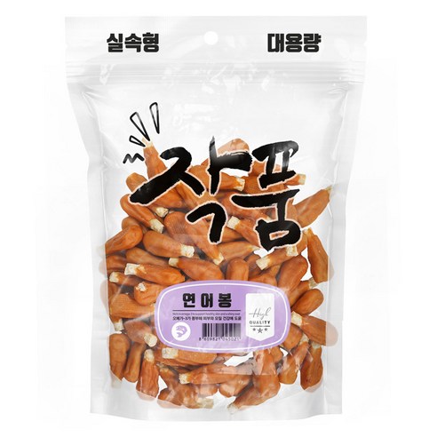 투투펫 작품 강아지 대용량 육포 간식, 1kg, 1개, 연어봉