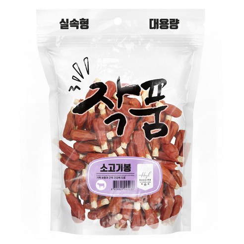 투투펫 작품 강아지 대용량 육포 간식, 1kg, 1개, 소고기봉