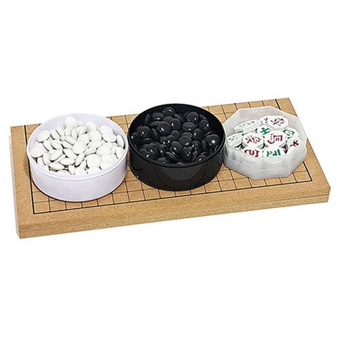 벧엘 1.2cm 접이식 바둑판 + 20호 바둑알 + 장기알 세트, 1세트, 혼합색상