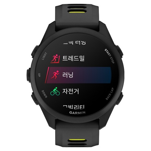 가민 포러너 170 스마트워치, 블랙, 42.6mm, GPS + 블루투스