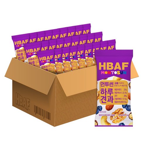 바프 먼투썬 하루견과 믹스넛 퍼플, 20g, 50개
