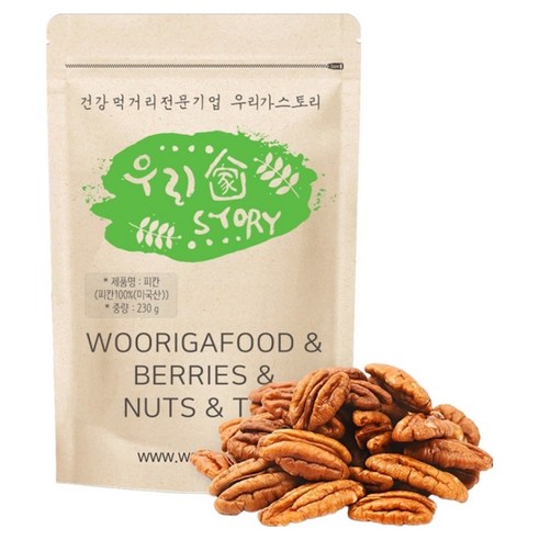 우리가스토리 미국산 피칸, 230g, 1개