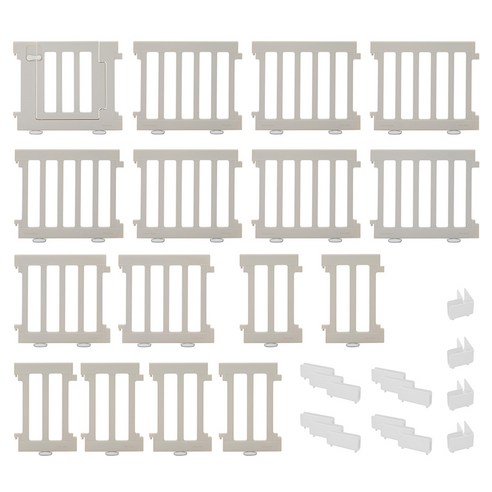 에듀플레이 우디 베이비룸 16p 문세트 2400 x 2200mm, 모카베이지, 1세트