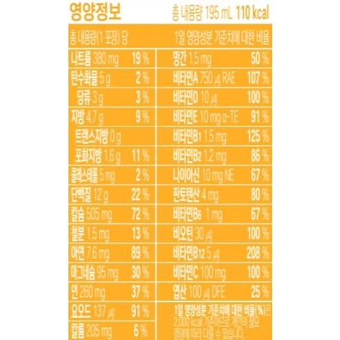 파스퇴르 단백질플러스 단호박 195ml, 20개 이미지 3