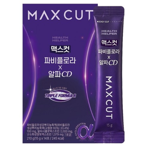 헬스헬퍼 맥스컷 파비플로라x알파cd triple cut, 210g, 1개
