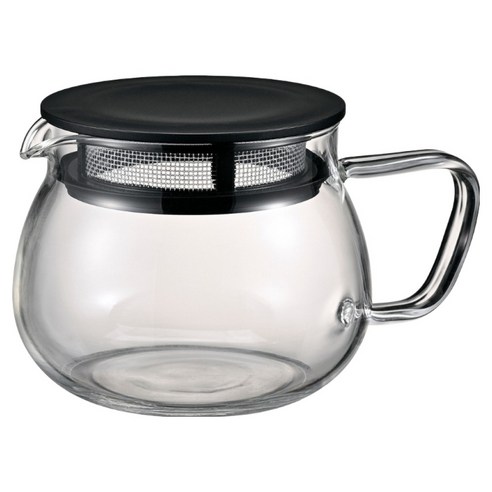 하리오 차노마루 티포트, 블랙, 1개, 380ml