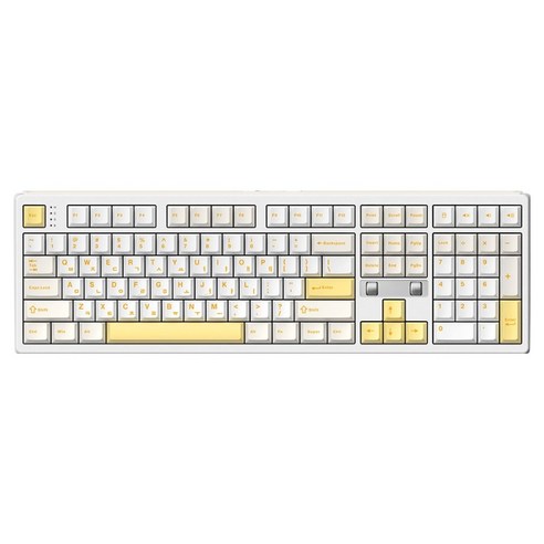 프리플로우 유무선 기계식 키보드, 바나나라떼, acrhon AK68 DualDial, 저소음 디딤돌축