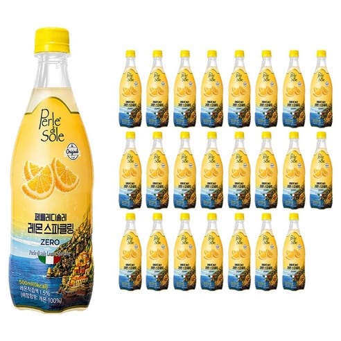 페를레디솔레 레몬 스파클링 음료, 24개, 500ml