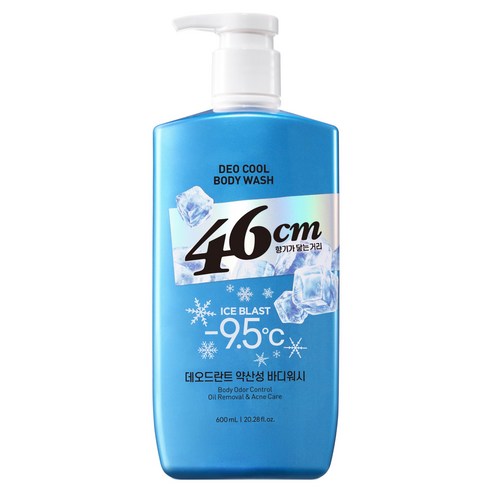 46센티미터 체취솔루션 약산성 데오드란트 아이스 블라스트 쿨링 바디워시, 1개, 600ml
