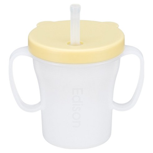 에디슨 베이비 흘림방지 빨대컵, 옐로우, 1개, 200ml
