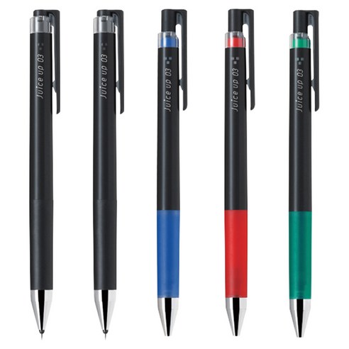 파이롯트 쥬스업 볼펜 0.3mm 5p 세트, 블랙(2p) + 블루(1p) + 레드(1p) + 그린(1p), 1세트