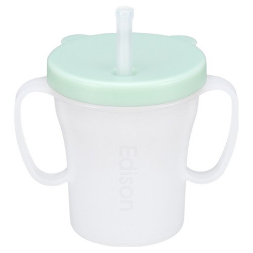 에디슨 베이비 흘림방지 빨대컵, 200ml, 1개, 민트