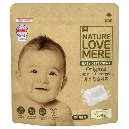 네이쳐러브메레 아기 캡슐세제 오리지널 향, 1개, 100개입