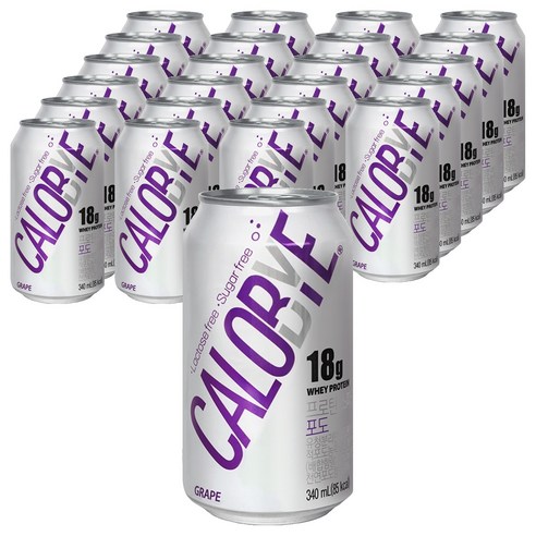 칼로바이 무설탕 프로틴 스파클링 포도맛, 340ml, 24개