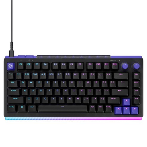 로지텍 G G512 X 75 게이밍 래피드 트리거 유선 텐키리스 키보드, 블랙, 920-013946, 갈축