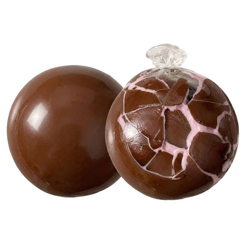 동아피엠에스 스퀴시 왁스뿌시기 스트레스볼 말랑이 왁뿌볼 7cm, 딸기초코, 80g, 2개