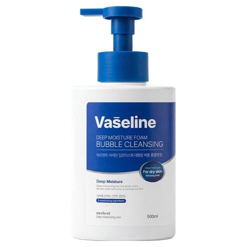 메르헨트 바세린 딥모이스춰 대용량 버블 폼클렌징, 1개, 500ml
