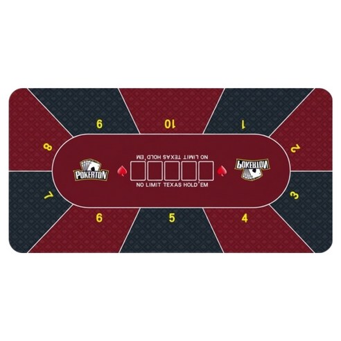 라라해피 홈파티 홀덤 포커 카드게임 보드게임 테이블 매트 120 x 60 cm, 02 로얄레드, 1개
