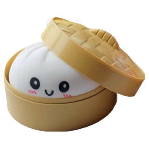 뉴토피아 찐빵 말랑이 인형 찜기 표정 화이트 150g, 1개