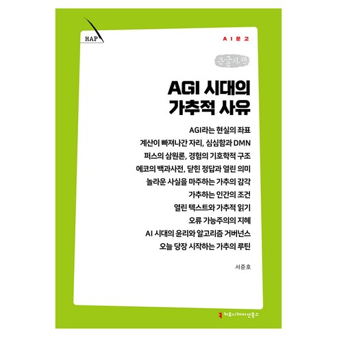 AGI 시대의 가추적 사유 큰글자책, 커뮤니케이션북스, 서준호