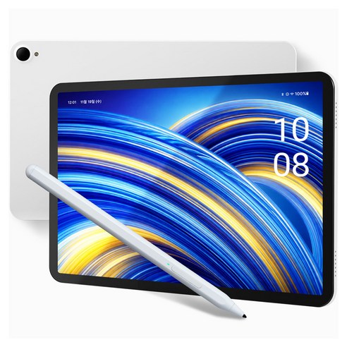 베이직스 12 베이직탭 MAX 안드로이드 태블릿 PC + 스타일러스 펜 세트, White, 64GB, Wi-Fi