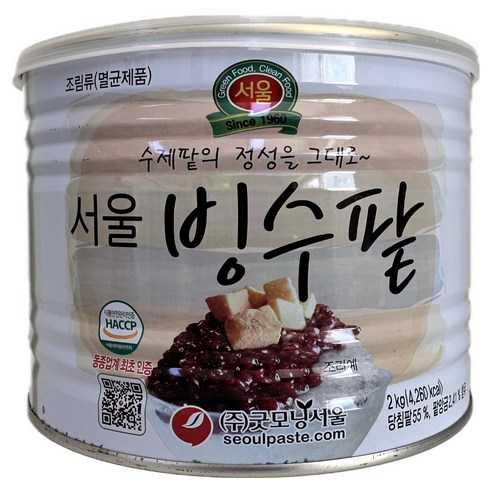 굿모닝서울 서울 빙수 팥, 2kg, 1개