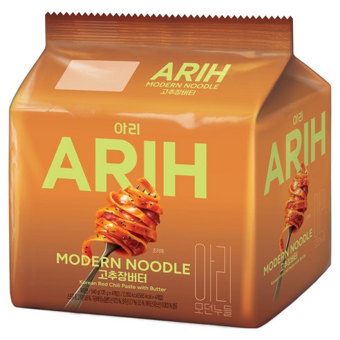 아리 모던누들 고추장버터 135g, 4개