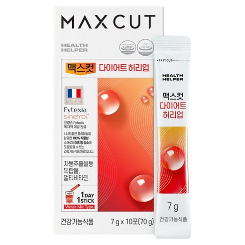 헬스헬퍼 맥스컷 다이어트 허리업 10p, 70g, 1개