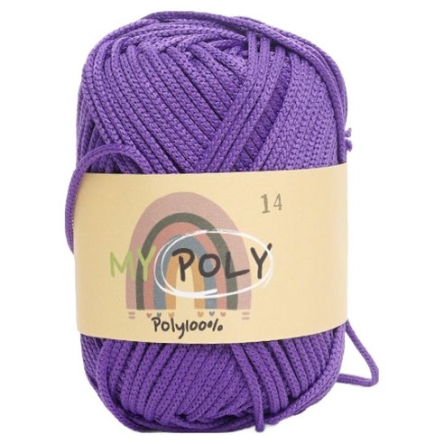 삼남뜨개실 가방 소품 두꺼운 마이 폴리실 120g, 14 퍼플, 1개