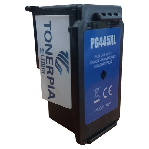 토너피아 캐논 PG-445XL TR4645 TR4640 TR4540 MG2540 호환잉크, 검정, 1개
