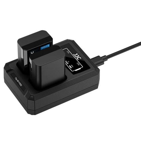 JJC 파나소닉 루믹스 L10 S9 S5 2 듀얼 배터리 충전기, 1개, DCH-BLF19ETC